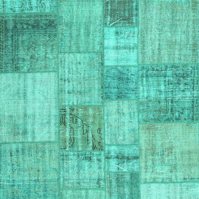 Patchwork Turquoise Transitional Rug, con435turq