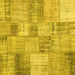 Square Patchwork Yellow Transitional Rug, con435yw