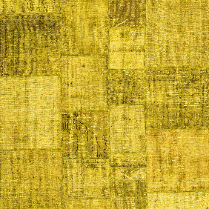 Patchwork Yellow Transitional Rug, con435yw