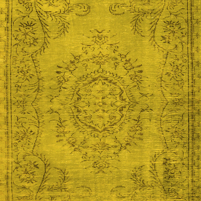 Abstract Yellow Contemporary Rug, con436yw