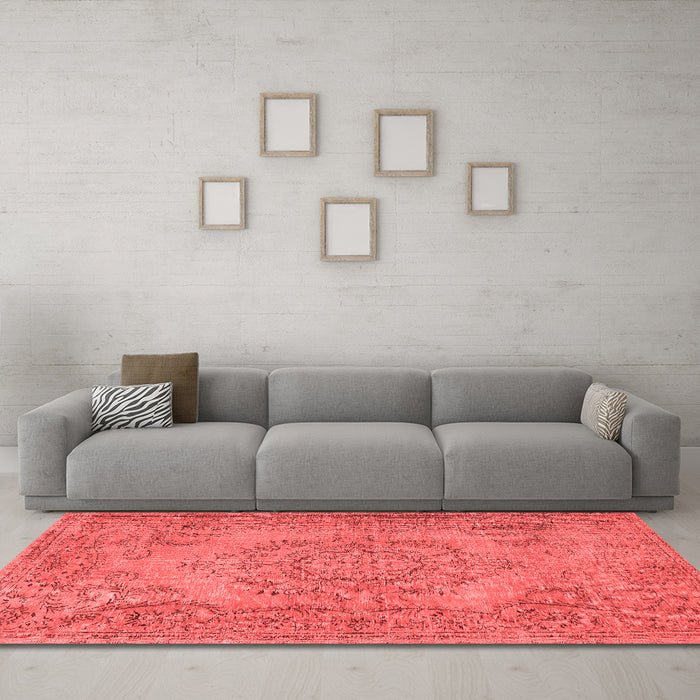 Contemporary Red Washable Rugs