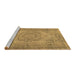 Sideview of Machine Washable Abstract Brown Contemporary Rug, wshcon436brn