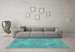 Machine Washable Abstract Light Blue Contemporary Rug in a Living Room, wshcon436lblu