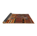 Thickness of Contemporary Saffron Red Patchwork Rug, con437