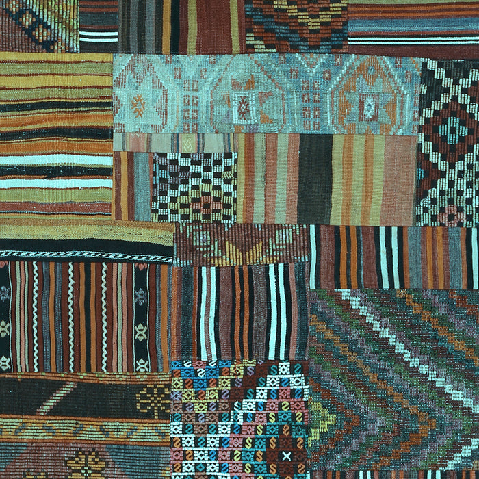 Patchwork Light Blue Transitional Rug, con437lblu