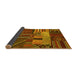 Sideview of Patchwork Yellow Transitional Rug, con437yw