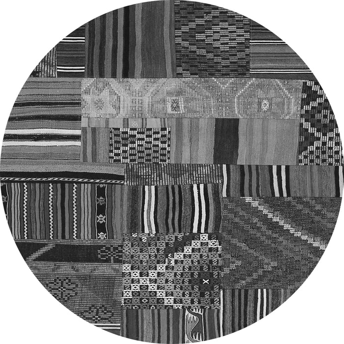 Square Patchwork Gray Transitional Rug, con437gry