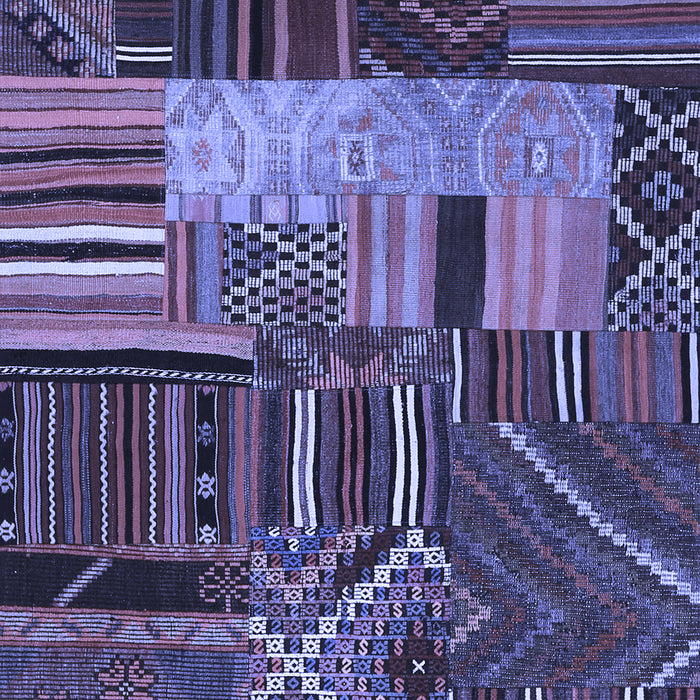 Patchwork Blue Transitional Rug, con437blu