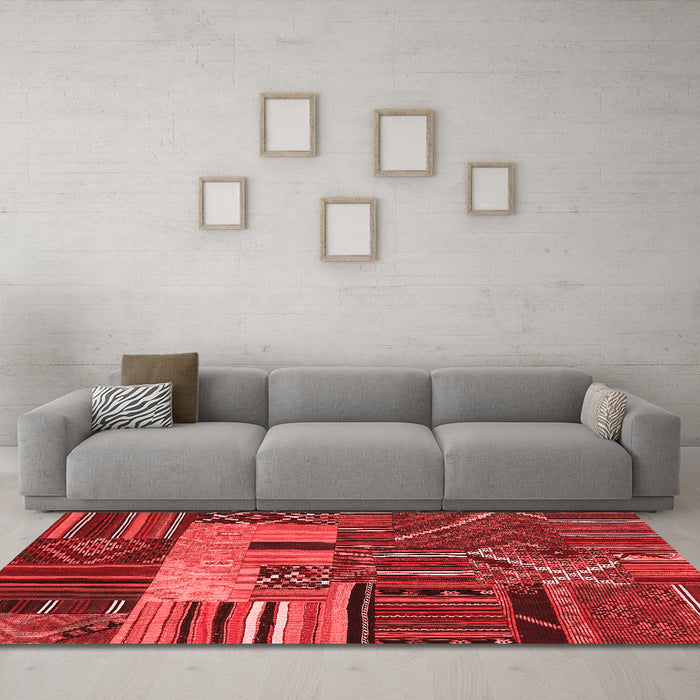 Transitional Red Washable Rugs