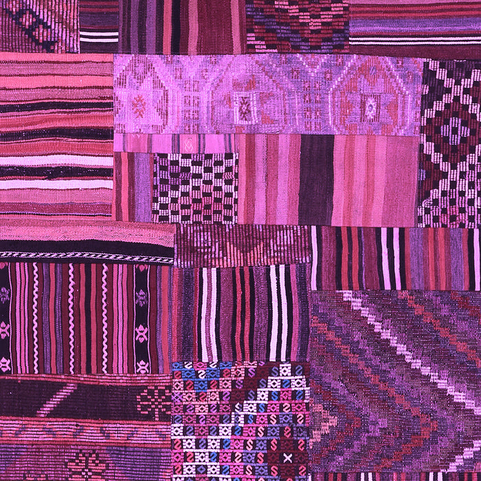 Patchwork Purple Transitional Rug, con437pur