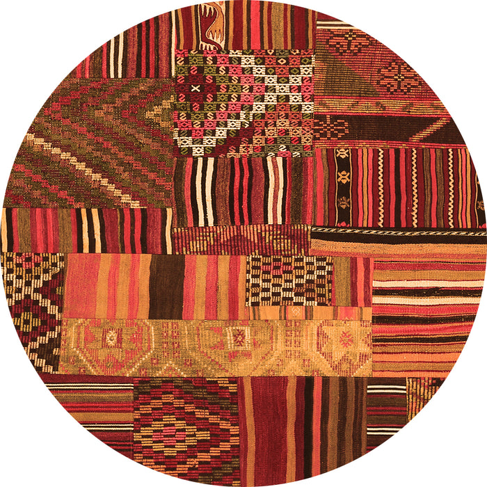 Machine Washable Patchwork Orange Transitional Area Rugs, wshcon437org