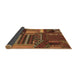 Sideview of Patchwork Brown Transitional Rug, con438brn