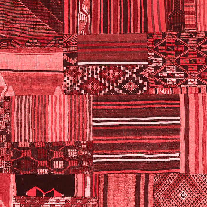 Patchwork Red Transitional Area Rugs