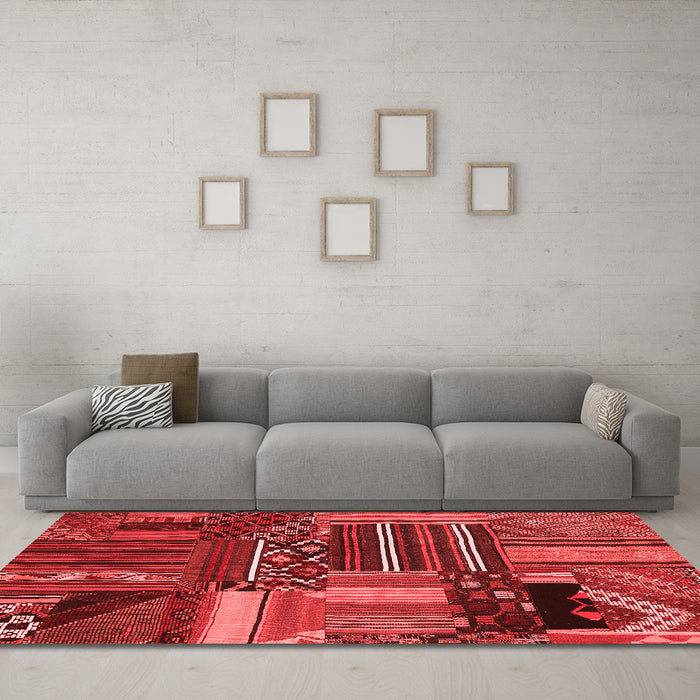 Transitional Red Washable Rugs