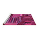 Sideview of Machine Washable Patchwork Pink Transitional Rug, wshcon438pnk
