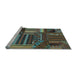 Sideview of Machine Washable Patchwork Light Blue Transitional Rug, wshcon438lblu