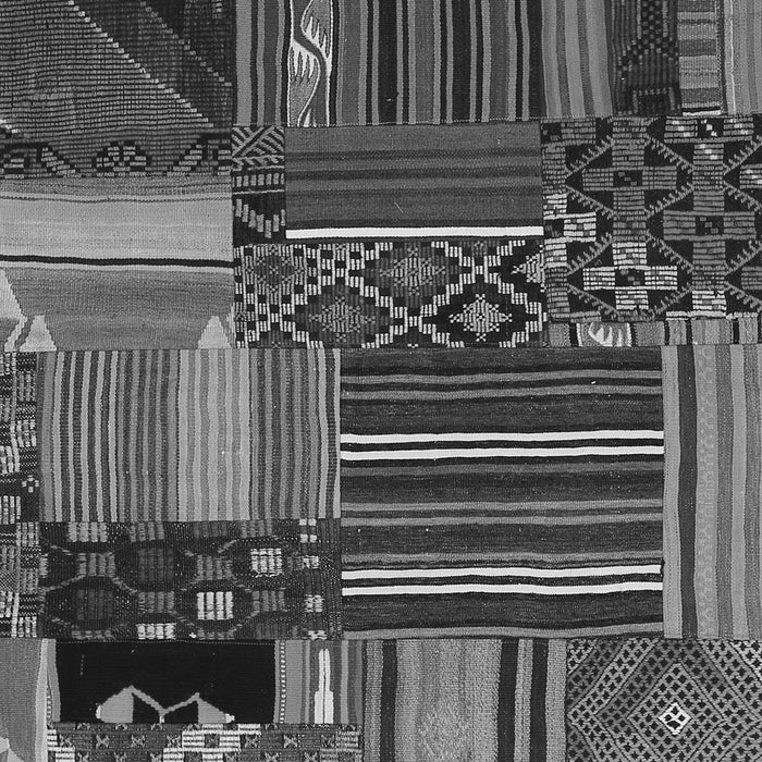 Patchwork Gray Transitional Rug, con438gry