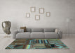 Machine Washable Patchwork Light Blue Transitional Rug in a Living Room, wshcon438lblu