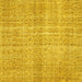 Square Abstract Yellow Contemporary Rug, con439yw