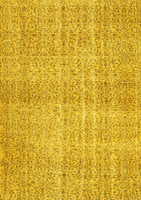 Abstract Yellow Contemporary Rug, con439yw