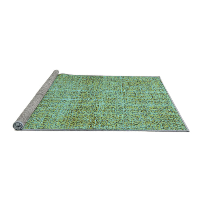 Sideview of Machine Washable Abstract Light Blue Contemporary Rug, wshcon439lblu