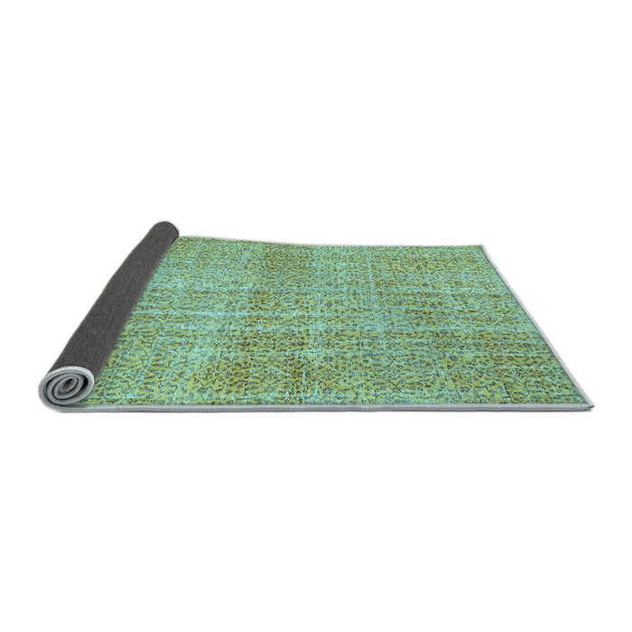 Sideview of Abstract Light Blue Contemporary Rug, con439lblu