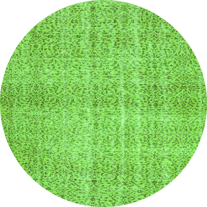 Square Abstract Green Contemporary Rug, con439grn