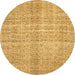 Round Machine Washable Abstract Brown Contemporary Rug, wshcon439brn