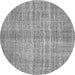 Machine Washable Abstract Gray Contemporary Rug, wshcon439gry