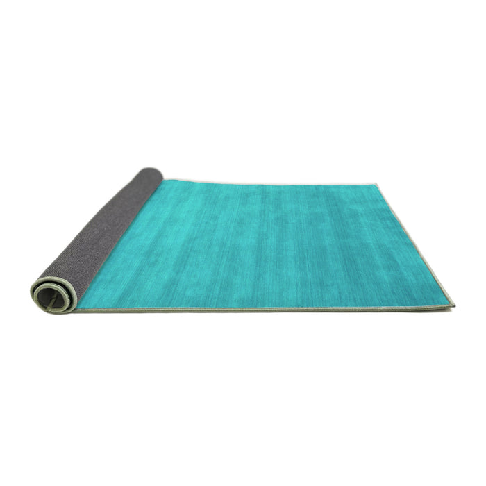 Sideview of Abstract Turquoise Contemporary Rug, con43turq