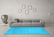 Machine Washable Abstract Light Blue Contemporary Rug in a Living Room, wshcon43lblu