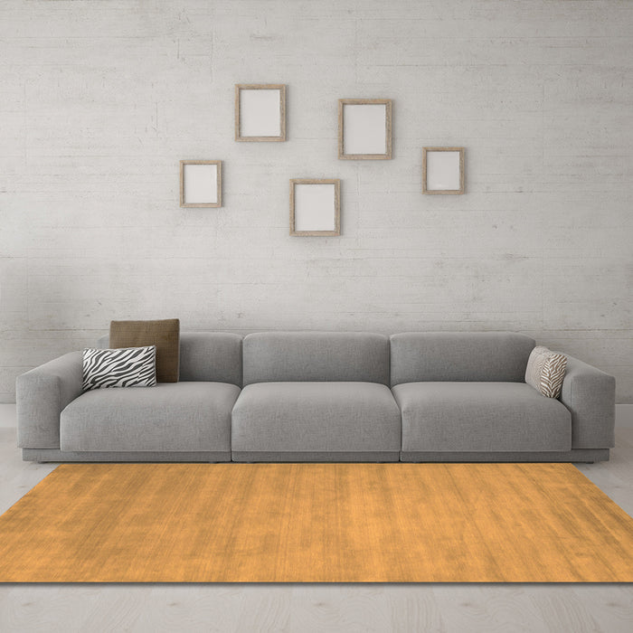 Machine Washable Abstract Orange Contemporary Area Rugs in a Living Room, wshcon43org