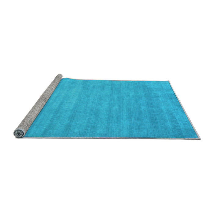 Sideview of Machine Washable Abstract Light Blue Contemporary Rug, wshcon43lblu
