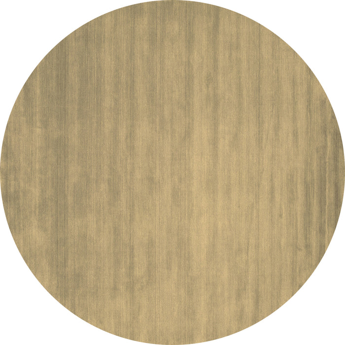Round Abstract Brown Contemporary Rug, con43brn