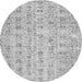 Machine Washable Abstract Gray Contemporary Rug, wshcon440gry