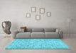 Machine Washable Abstract Light Blue Contemporary Rug in a Living Room, wshcon440lblu