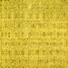 Square Abstract Yellow Contemporary Rug, con440yw