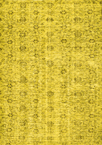 Abstract Yellow Contemporary Rug, con440yw