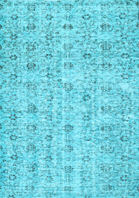 Abstract Light Blue Contemporary Rug, con440lblu