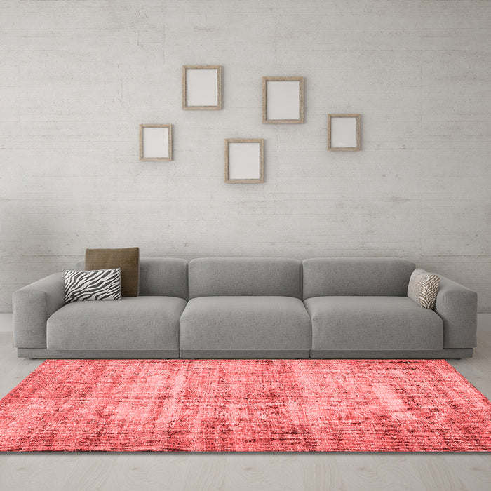 Contemporary Red Washable Rugs