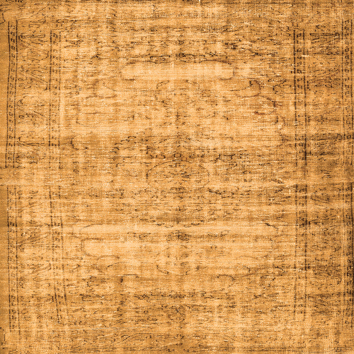 Serging Thickness of Abstract Orange Contemporary Rug, con441org