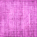 Square Machine Washable Abstract Pink Contemporary Rug, wshcon441pnk