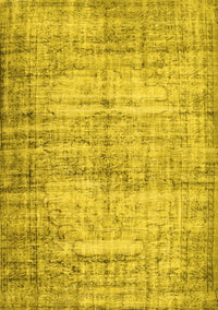 Abstract Yellow Contemporary Rug, con441yw