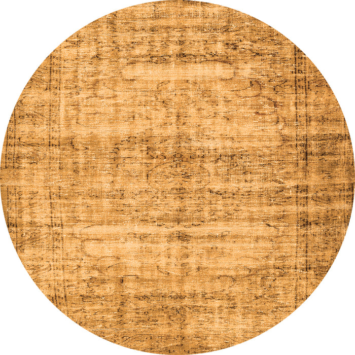 Square Abstract Orange Contemporary Rug, con441org