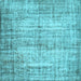 Square Machine Washable Abstract Light Blue Contemporary Rug, wshcon441lblu