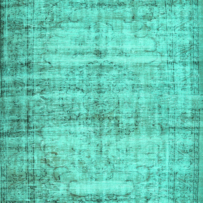 Machine Washable Abstract Turquoise Contemporary Area Rugs, wshcon441turq