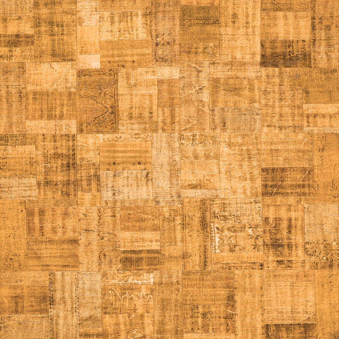 Serging Thickness of Patchwork Orange Transitional Rug, con442org