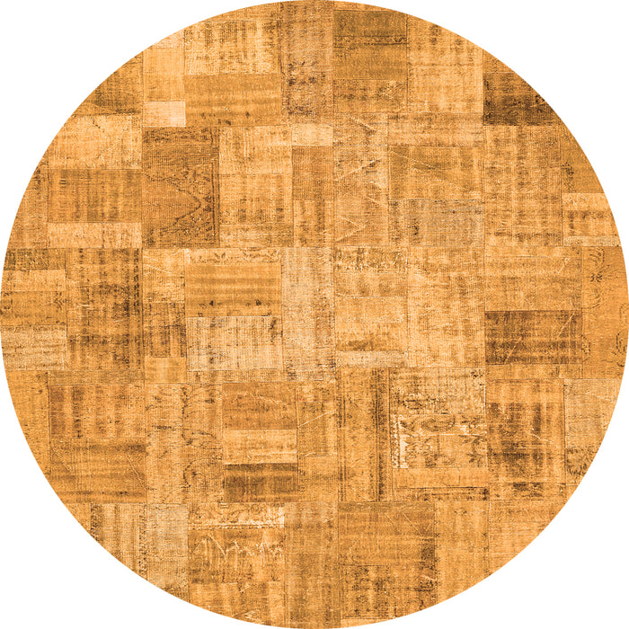 Machine Washable Patchwork Orange Transitional Area Rugs, wshcon442org