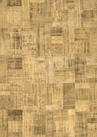 Patchwork Brown Transitional Rug, con442brn