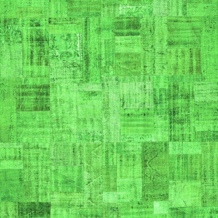 Patchwork Green Transitional Rug, con442grn